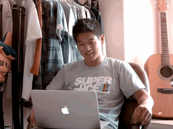 Cute Guy Cancel His Laptop GIF