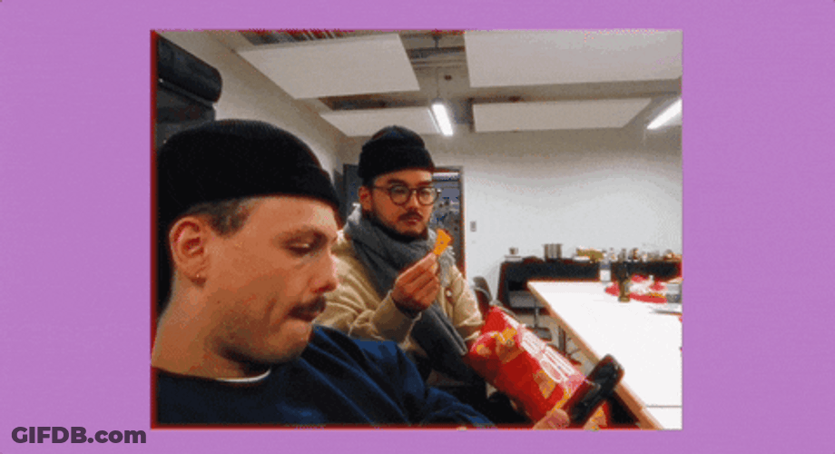 Cute Guy Munching On Dorito Chips GIF