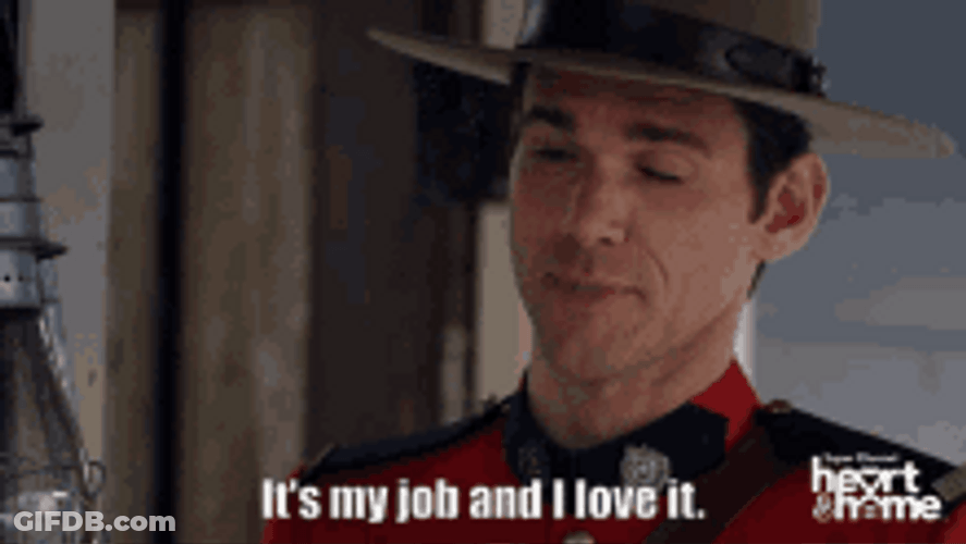 Cute Guy Wear Hat I Love My Job Nod GIF