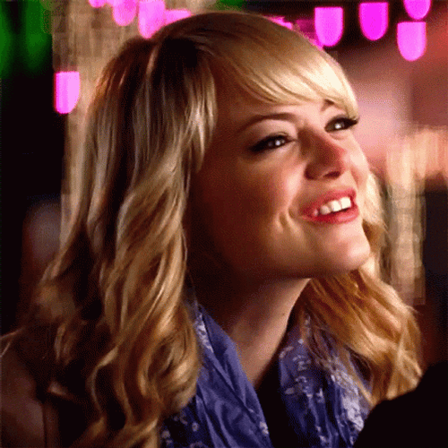 Cute Gwen Stacy Emma Stone Smiling GIF