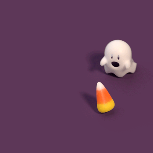 Cute Halloween Ghost Chasing Gummies GIF