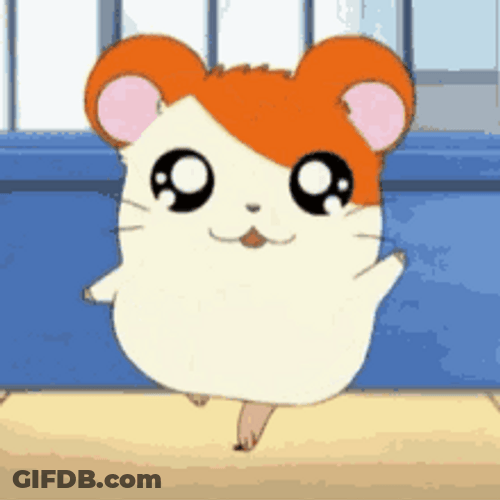 Cute Hamtaro Spinning Dancing Adorable GIF
