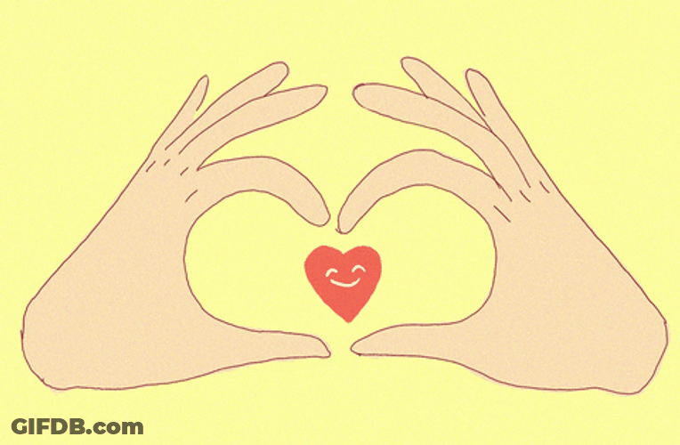 Cute Hand Heart GIF