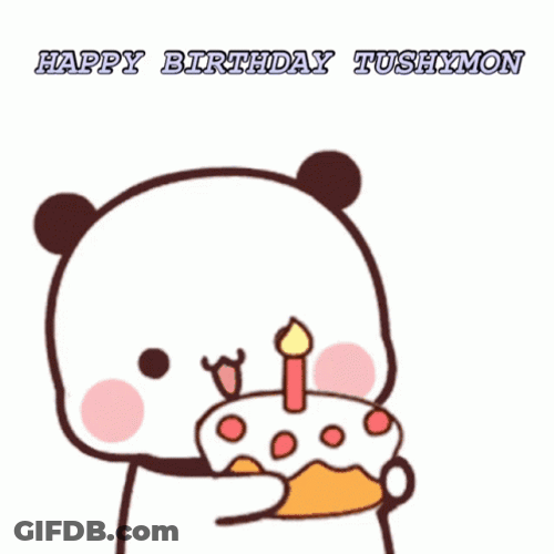 Cute Happy Birthday Mocha GIF
