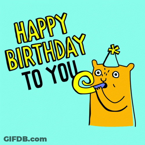 Cute Happy Birthday To You Sticker Blowing GIF