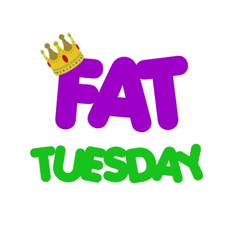 Cute Happy Fat Tuesday Flickering Design GIF