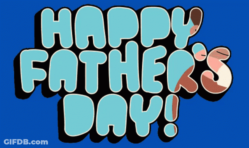 Cute Happy Fathers Day Cute Lettering Design GIF