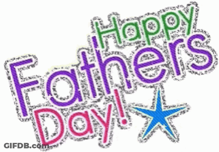 Cute Happy Fathers Day Shimmering Digital Art GIF