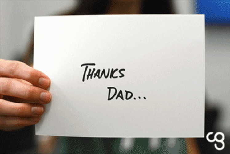 Cute Happy Fathers Day Thanks Dad Notes GIF
