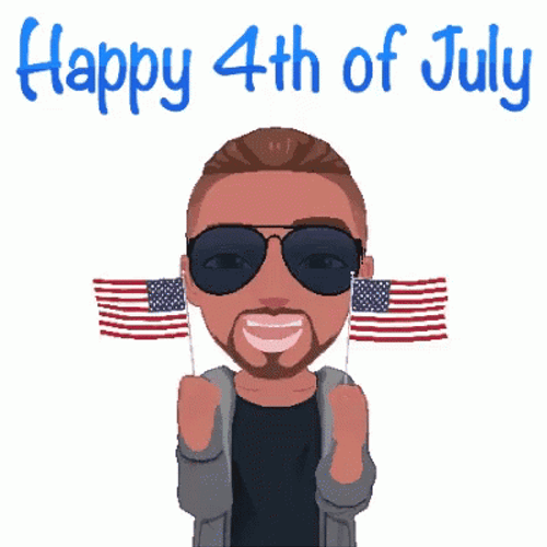 Cute Happy Fourth OF July Animation GIF