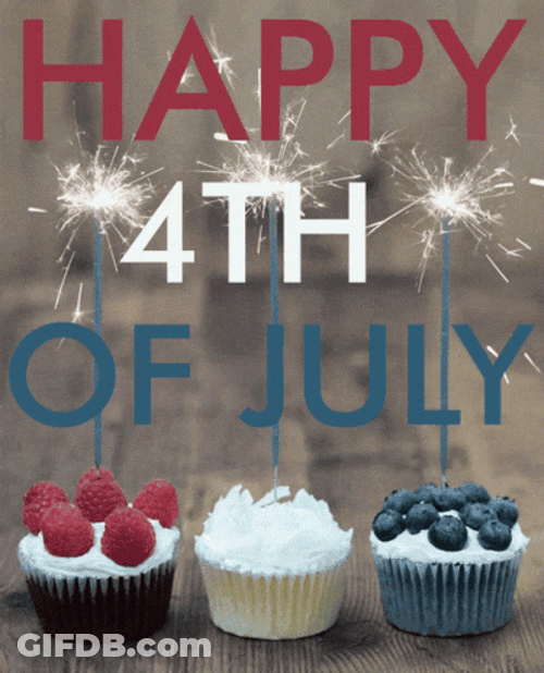 Cute Happy Fourth Of July Cupcakes GIF