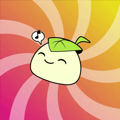 Cute Happy Mochi Singing GIF