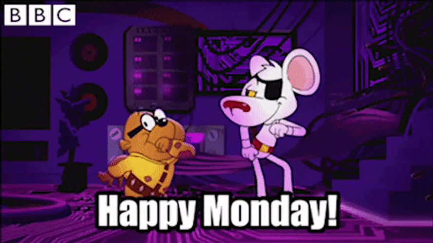 Cute Happy Monday Danger Mouse Dancing GIF