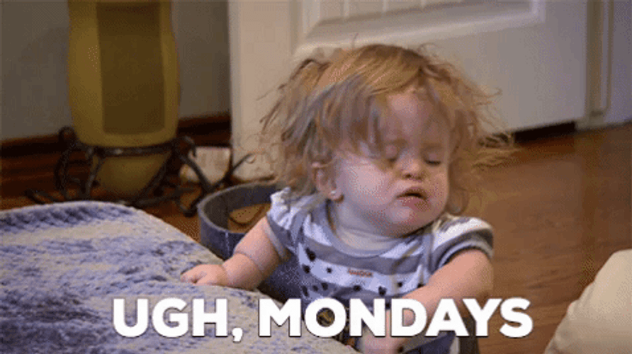 Cute Happy Monday Sleepy Baby Bad Mood GIF