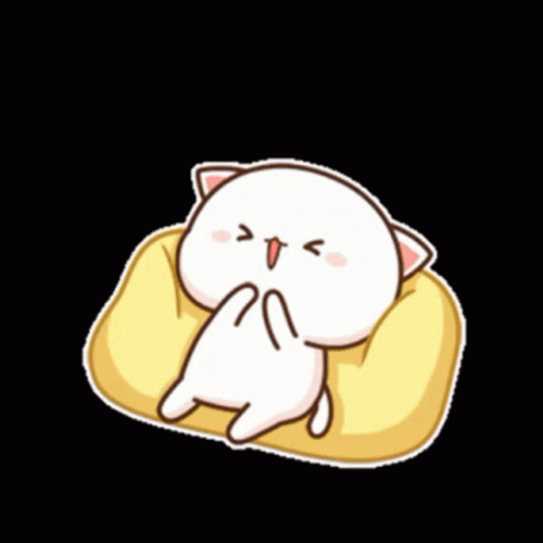 Cute Happy Peach Cat Laughing GIF