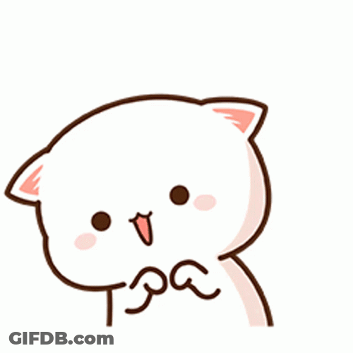 Cute Happy Peach Cat GIF