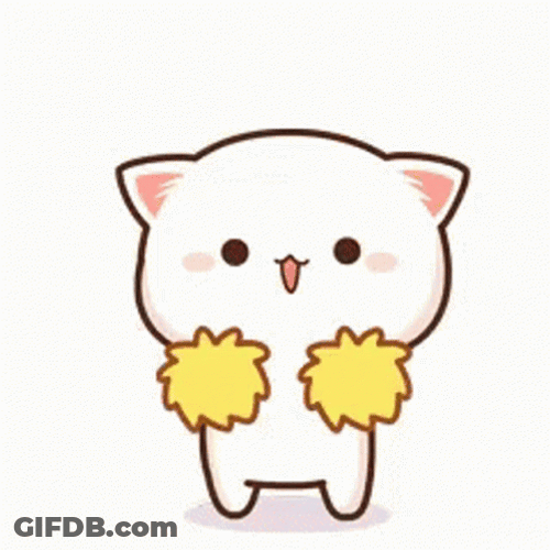 Cute Happy Peach Cheering GIF