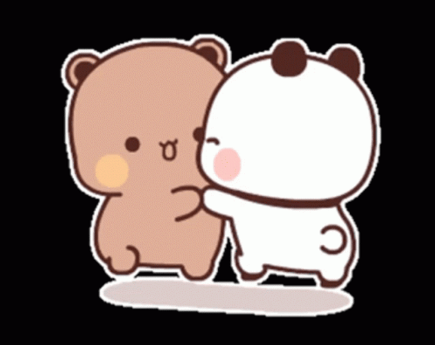 Cute Happy Peach Goma Dancing GIF