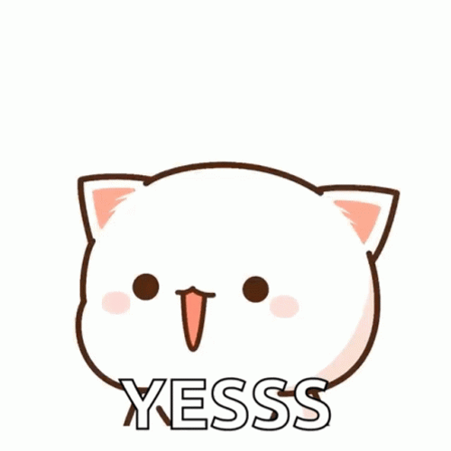 Cute Happy Peach Say Yes GIF