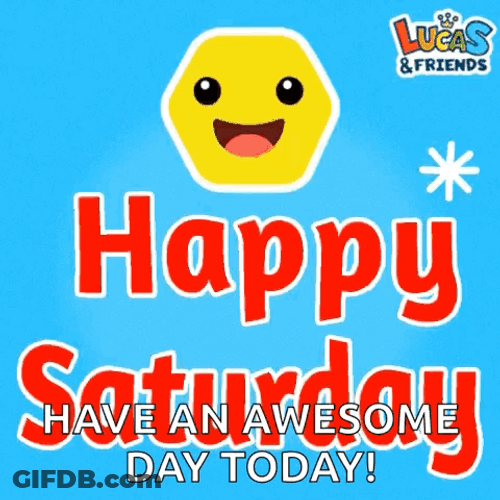 Cute Happy Saturday Hexagon Smiling GIF