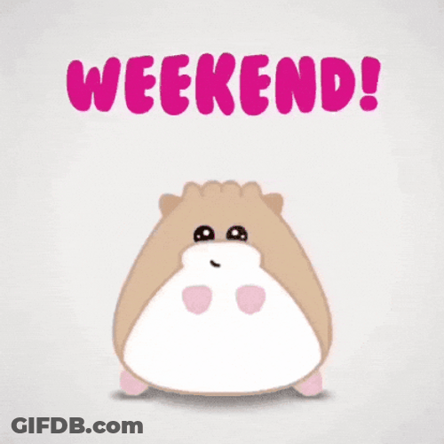 Cute Happy Saturday Jumping Hamster GIF