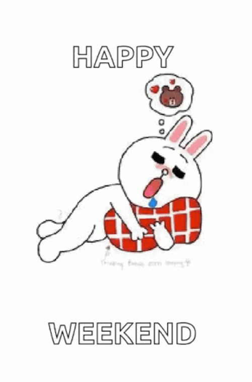 Cute Happy Saturday Line Friends Brown And Cony GIF
