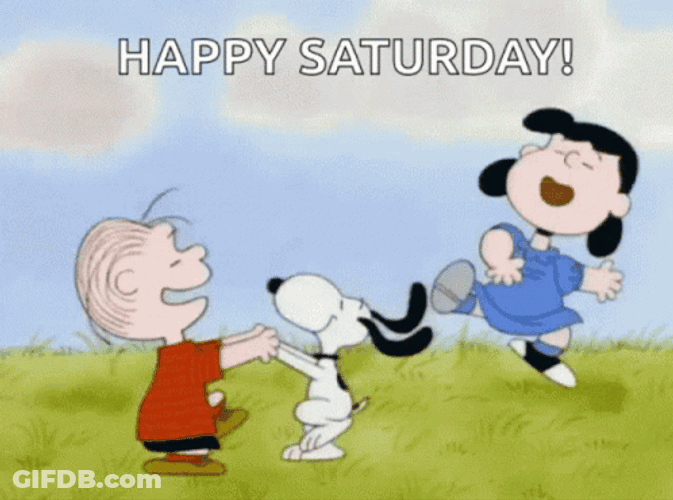 Cute Happy Saturday Snoopy Charlie Brown Lucy GIF