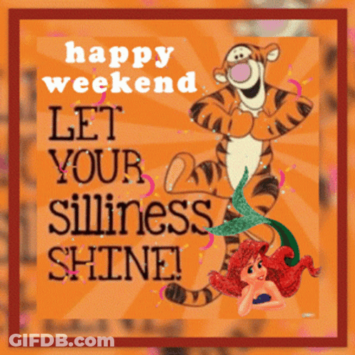 Cute Happy Saturday Tigger And Ariel GIF