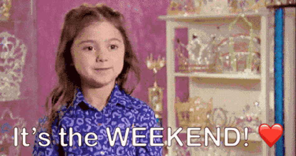Cute Happy Saturday Young Girl Grinning GIF