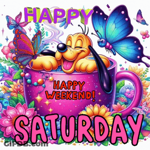 Cute Happy Saturday Young Pluto Dog GIF
