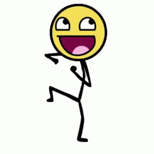 Cute Happy Smiley Face Emoji Dance GIF