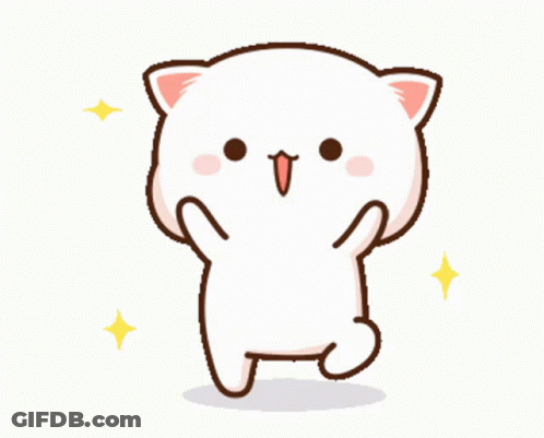 Cute Happy Spinning Peach Cat GIF