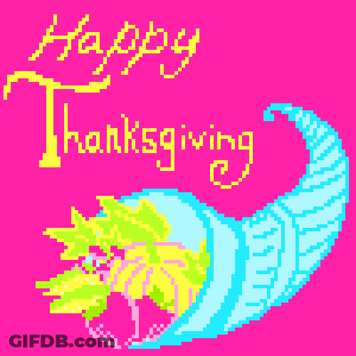 Cute Happy Thanksgiving Shell Flower Bouquet GIF