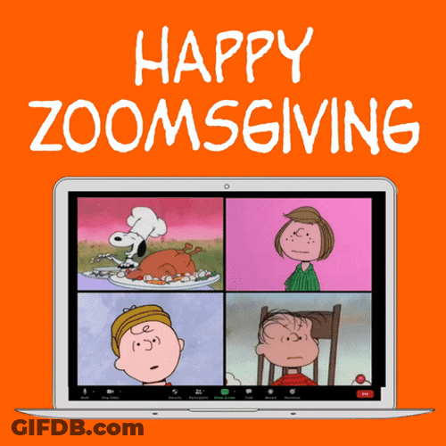 Cute Happy Thanksgiving Zoom Meeting GIF
