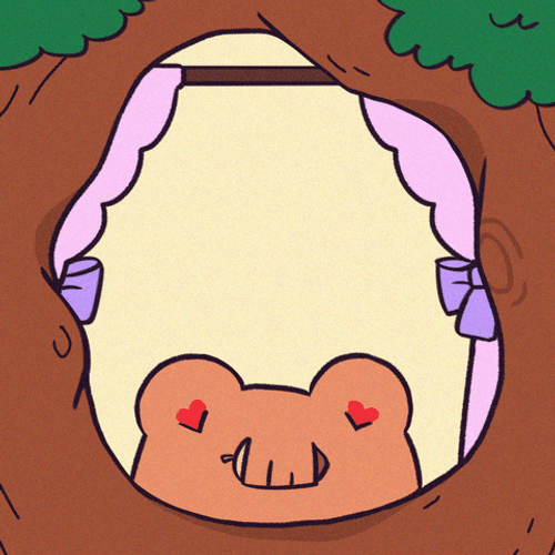 Cute Happy Tuesday Fluffy Bear Peeking GIF