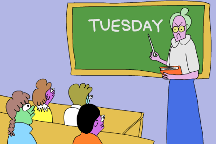 Cute Happy Tuesday Strict Teacher Lecture GIF