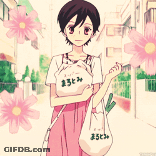 Cute Haruhi Fujioka Walking GIF