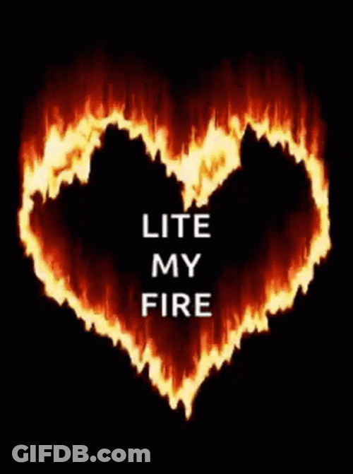 Cute Heart Campfire Lite My Heart GIF