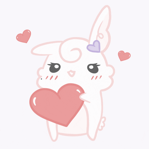 Cute Heart Kawaii Bunny GIF
