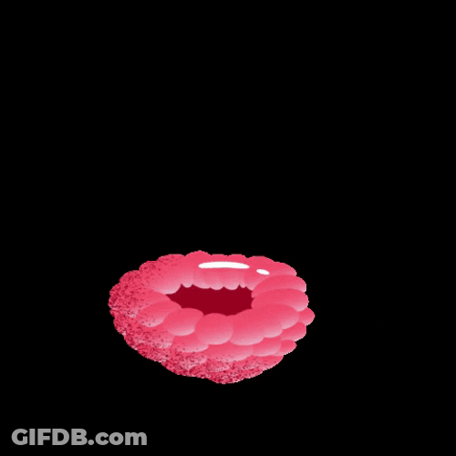Cute Heart Shaped Raspberry GIF