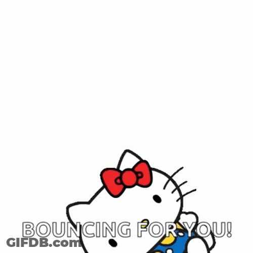 Cute Hello Kitty Bounce For You GIF
