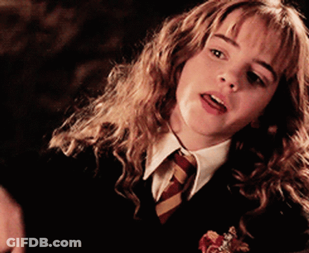 Cute Hermione Holding Pen GIF