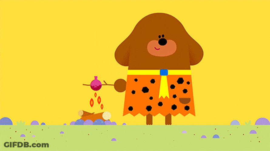 Cute Hey Dugee Roasting Campfire GIF