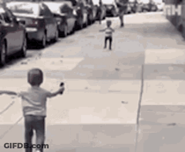 Cute Hug Babies Friends Long Time No See GIF