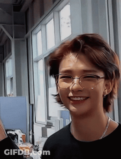Cute Hyunjin Donning Eyeglasses GIF