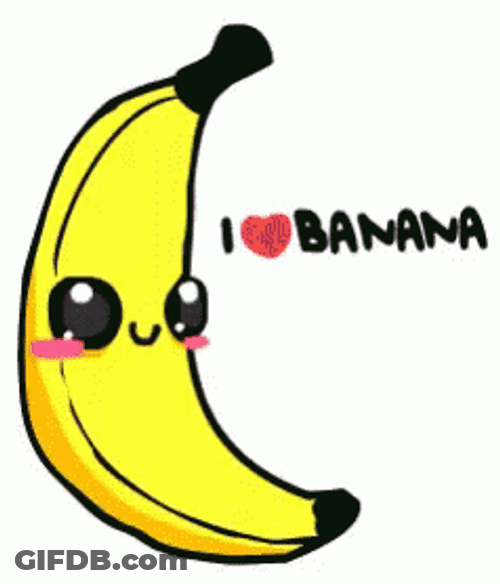 Cute I Love Banana GIF