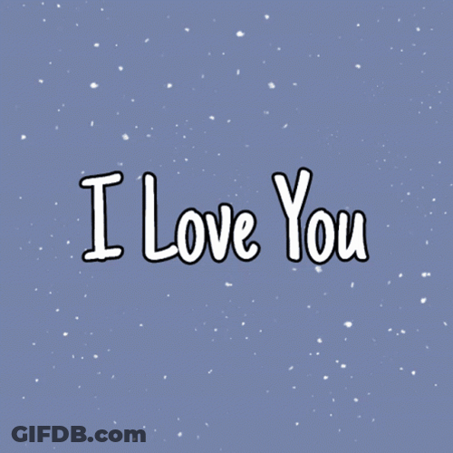 Cute I Love You Text Animation GIF