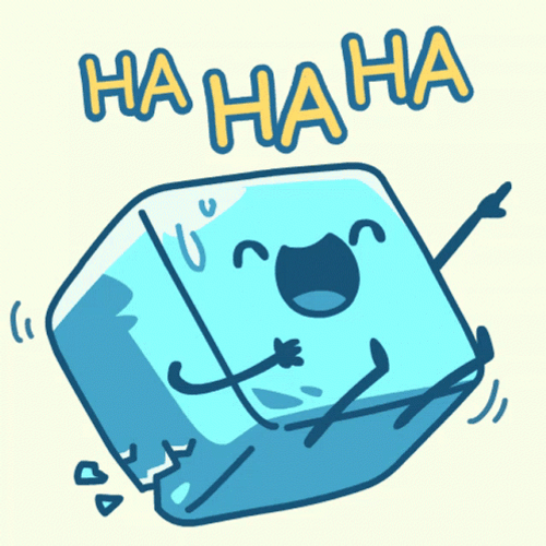 Cute Ice Cube Hahaha GIF