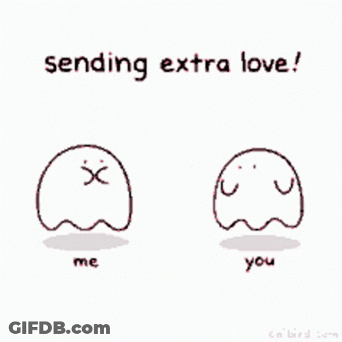 Cute In Love Ghost Sending You A Hug GIF
