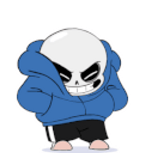 Cute Ink Sans Happily Vibing GIF